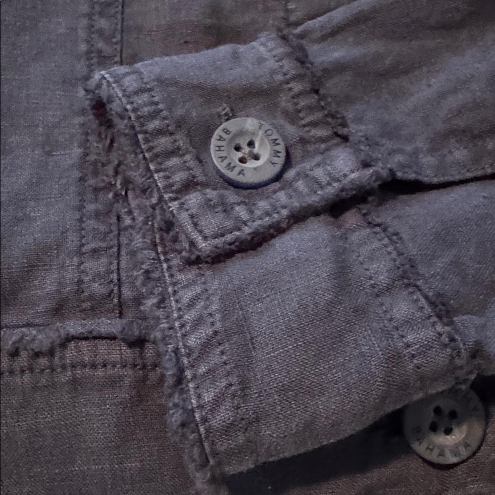 Tommy Bahama Button Down Linen Jacket.  Size Small. Navy. - Picture 7 of 7